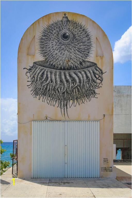 Alexis Diaz Sea Walls Murals for Oceans This guy does some really intricate street art designs Very technically proficient