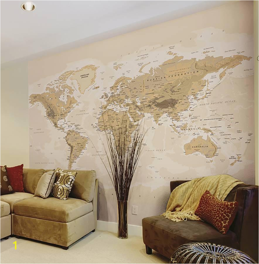 Sepia Wall Murals Sepia World Wall Mural Wall Mural at Allposters