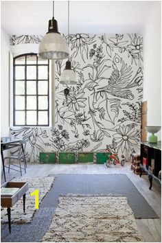 48 Eye Catching Wall Murals to Buy or DIY via Brit Co Hand Drawn Flowers Grab some Sharpies release your inner Monet and have fun drawing some summer