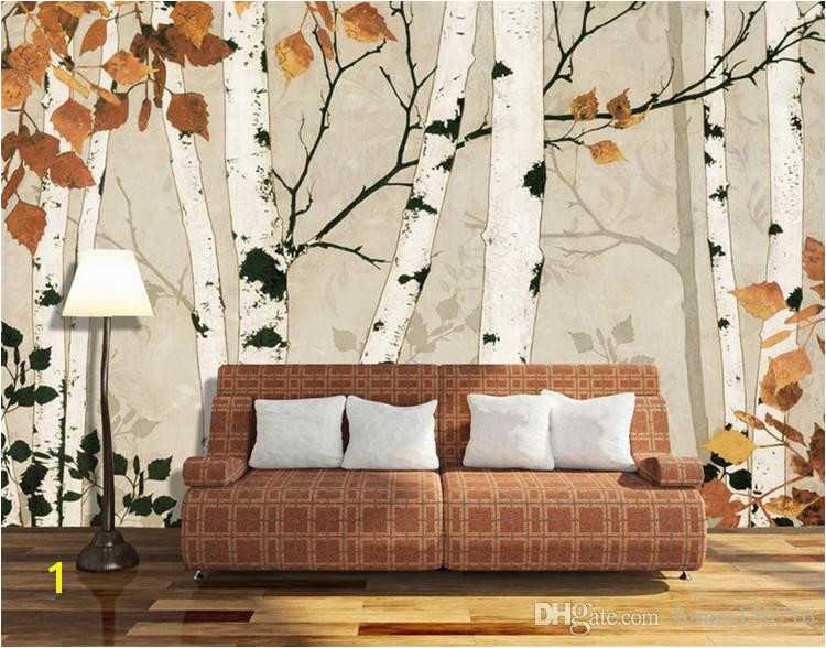 White birch wallpaper 3D wallpapers kids stickers stereo living room bedroom TV background wallpaper mural