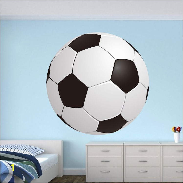 Soccer Bedroom Wall Graphic Soccer Ball Wallpaper Boys Room Soccer Sticker Personalized Soccer Monogram Primedecals