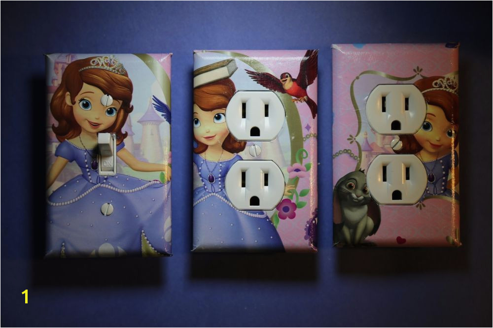 Sofia the First 3 pc Set Light Switch Cover girls princess room child decor