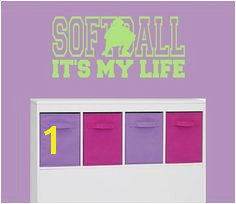 Softball It s My Life with Softball Catcher Vinyl by NewWaveSigns Softball Pitcher Unique Wall Art