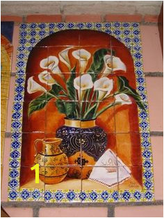 Mexican Tile and Stone pany tile mural design Flowers Mexican Hacienda Hacienda Style