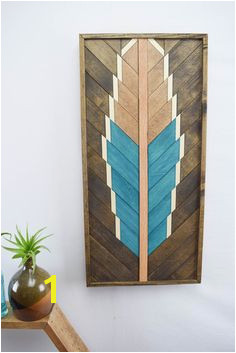 TURQUOISE Wood Wall Art Hanging Wooden Wall Art Bohemian Wood Art Wood Art Southwestern Art Modern Wood Art Geometric Wood Art