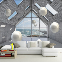 Custom Wallpaper 3D Abstract Space Stereoscopic Circle Ball Background Mural Wall Painting Living Room Sofa TV Backdrop