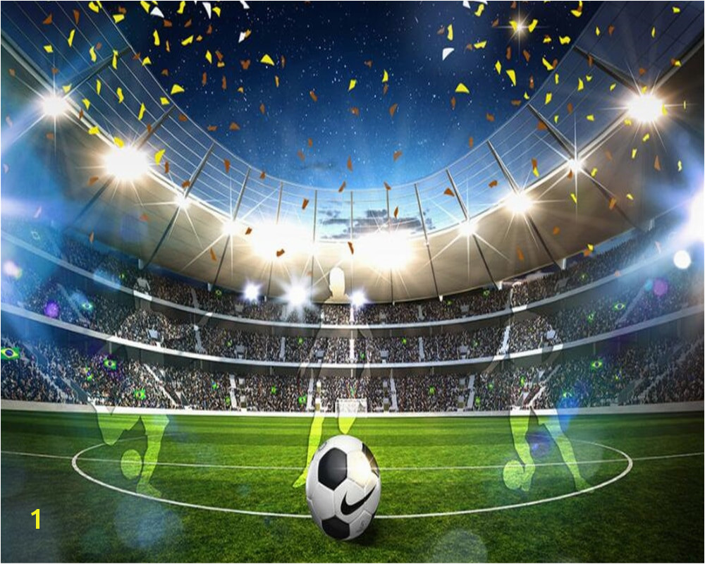 Sports Stadium Wall Mural Custom 3d soccer Wallpaper Sports Football themed Stadium