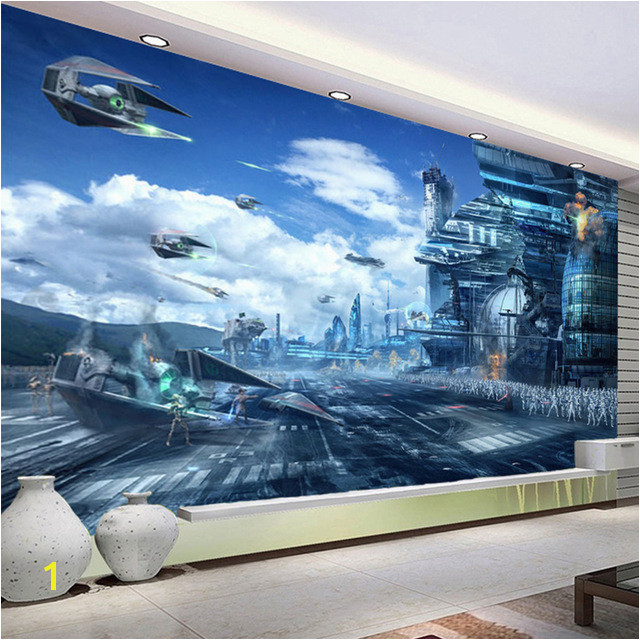 HD Fantasie Kreative Wandbild Star Wars Wissenschaft Fiction Foto Tapete kinder Schlafzimmer Wohnzimmer 3D Vlies Papier