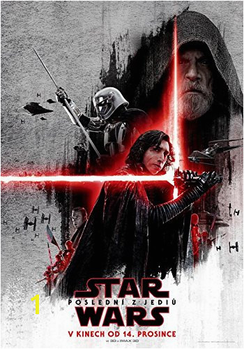 STAR WARS EPISODE 8 THE LAST JEDI Czech Wall Movie Poster Print 30CM X 43CM Brand New VIII Amazon Kitchen & Home