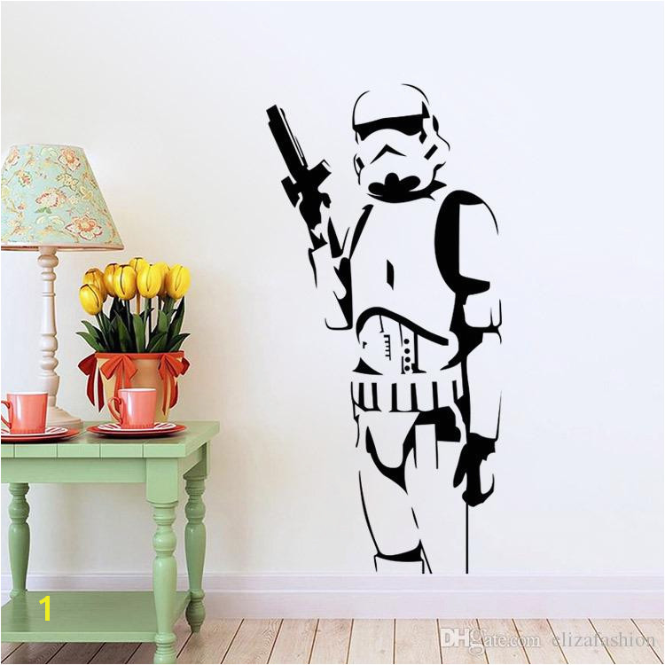 Star Wars Wall Decals Silhouette DIY Home Decoration Mural Removable Bedroom Stickes Hot Wall Decal Decor Wall Decal Decorations From Elizafashion