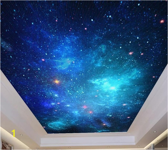 Starry Night Sky Murals 3d Wallpaper Painting Night Sky Ceiling Wall Murals Living Room