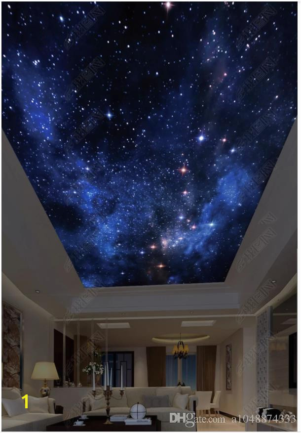 Wholesale Interior Ceiling Custom 3d Ceiling Mural Wallpaper Beautiful Starry Sky HD Fantasy Zenith Ceiling Mural Wide Wallpapers For Desktop Wide