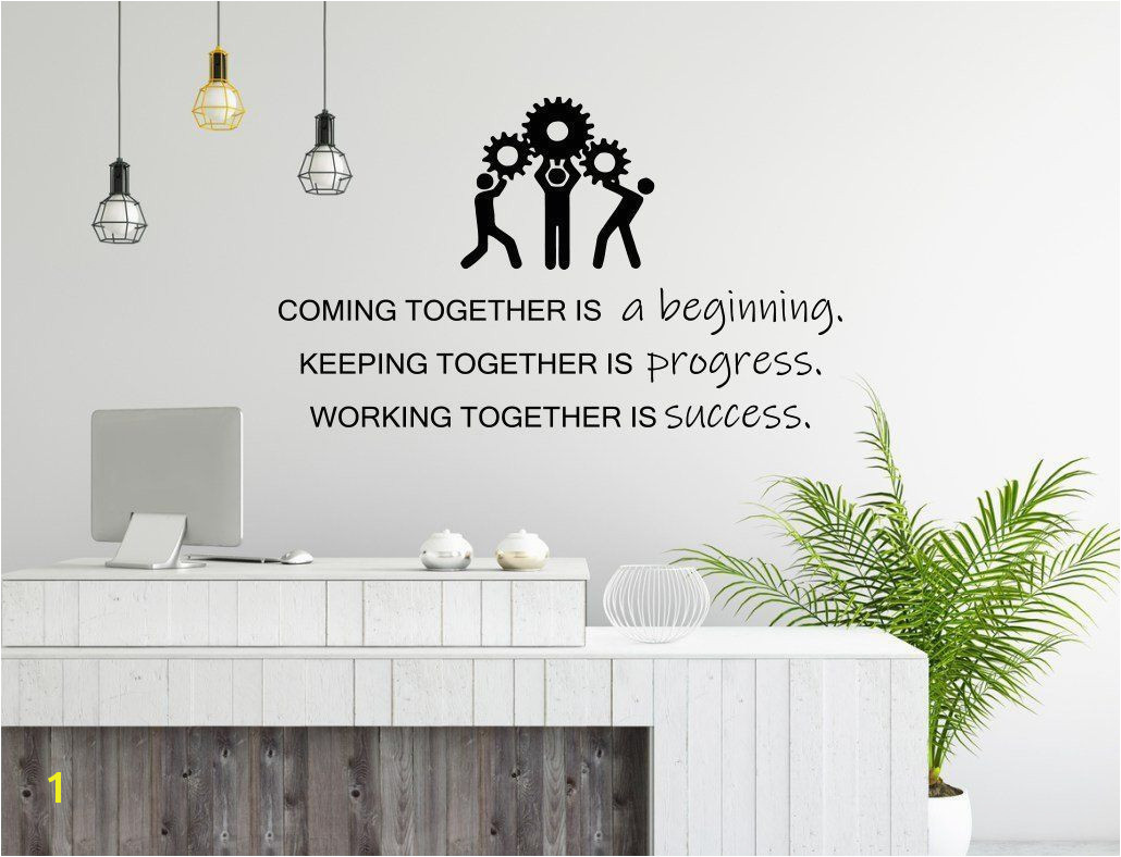 fice Wall Art Decal Teamwork Business Success Work Inspiration Quote fice Decor Motivation Vinyl Sticker Mural