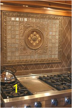 Glass and Stone Mural Backsplash Tile