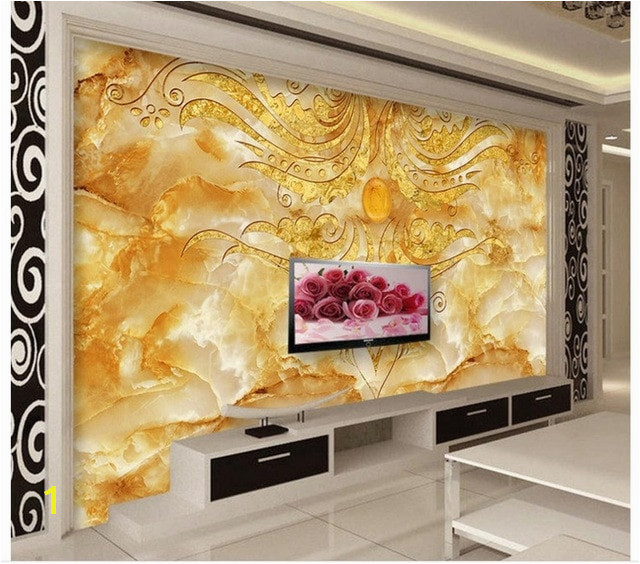 3d wall murals wallpaper Golden Flower Stone Marble Backdrop Wall photo 3d wallpaper custom 3d wallpaper