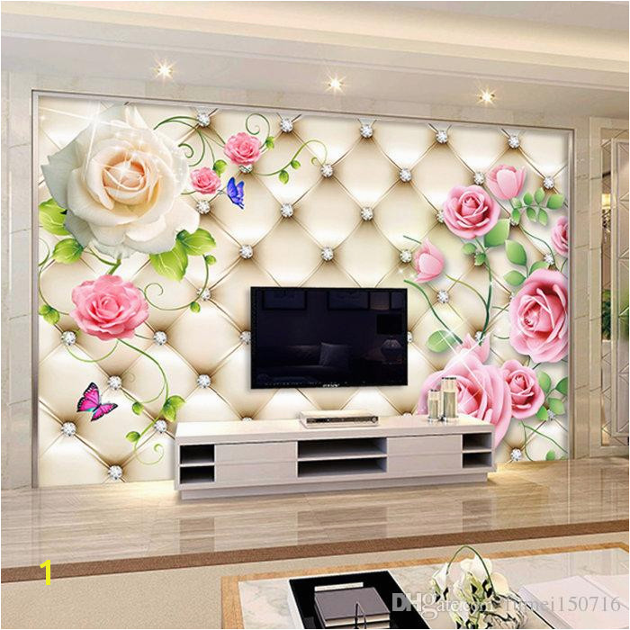 Video Wall Seamless Mural Sitting Room TV Setting Wall Paper Europe Type 3 D Soft Package Wallpaper Roses Screensaver Wallpaper Screensaver Wallpapers