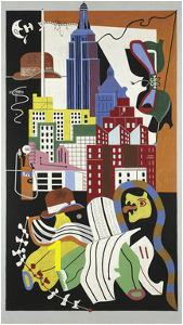 Stuart Davis New York Mural Beautiful Empire State Building Artwork for Sale Posters and Prints