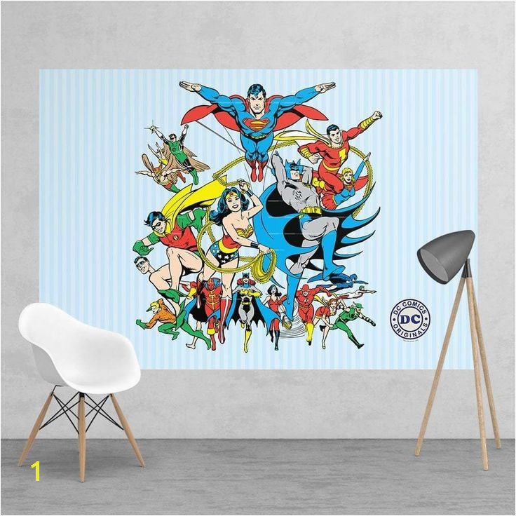 Dc ic Superhero Superman Wonder Woman Feature Wall Wallpaper Mural 158 X 232