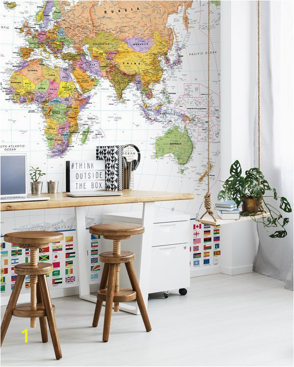 Made to your dimensions this vibrant map mural will make a great accent wall mapmural teenage teen