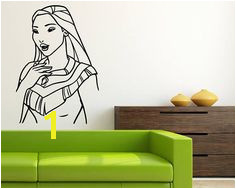 Pocahontas Wall Mural Walt Disney Vinyl Sticker Pocahontas Wall Vinyl Decal Home Interior Decor Kids Art Baby Nursery Wall Design poc5