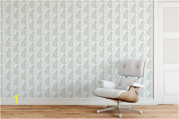 Minimalistic removable wallpaper Self adhesive temporary wall paper leaves pattern Nordic design wal