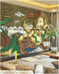 3d Wall Murals Mural Art Wall Wallpaper Ganesh Abstract Gallery Puja Room Indian Homes Home Decor