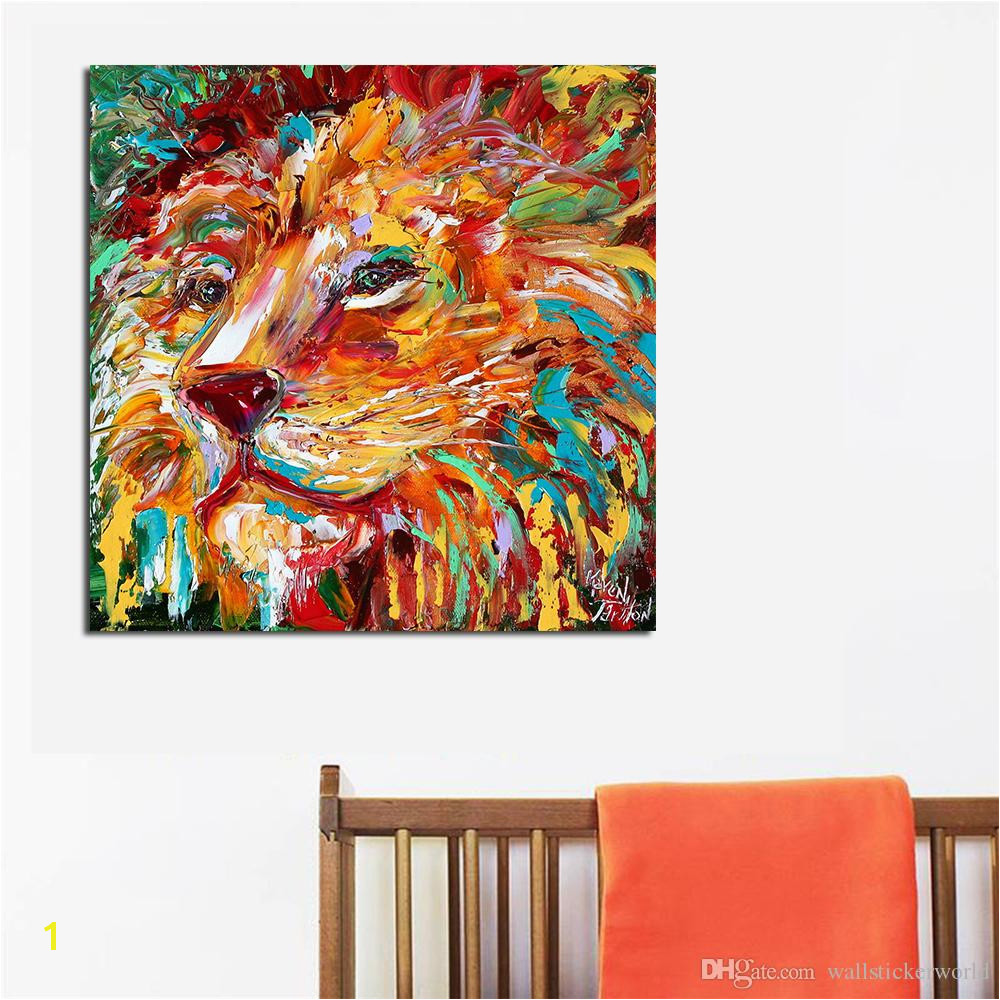 The Colorful Lion King Painting Wall Art Home Decor Modern Canvas Print No Frame For Living