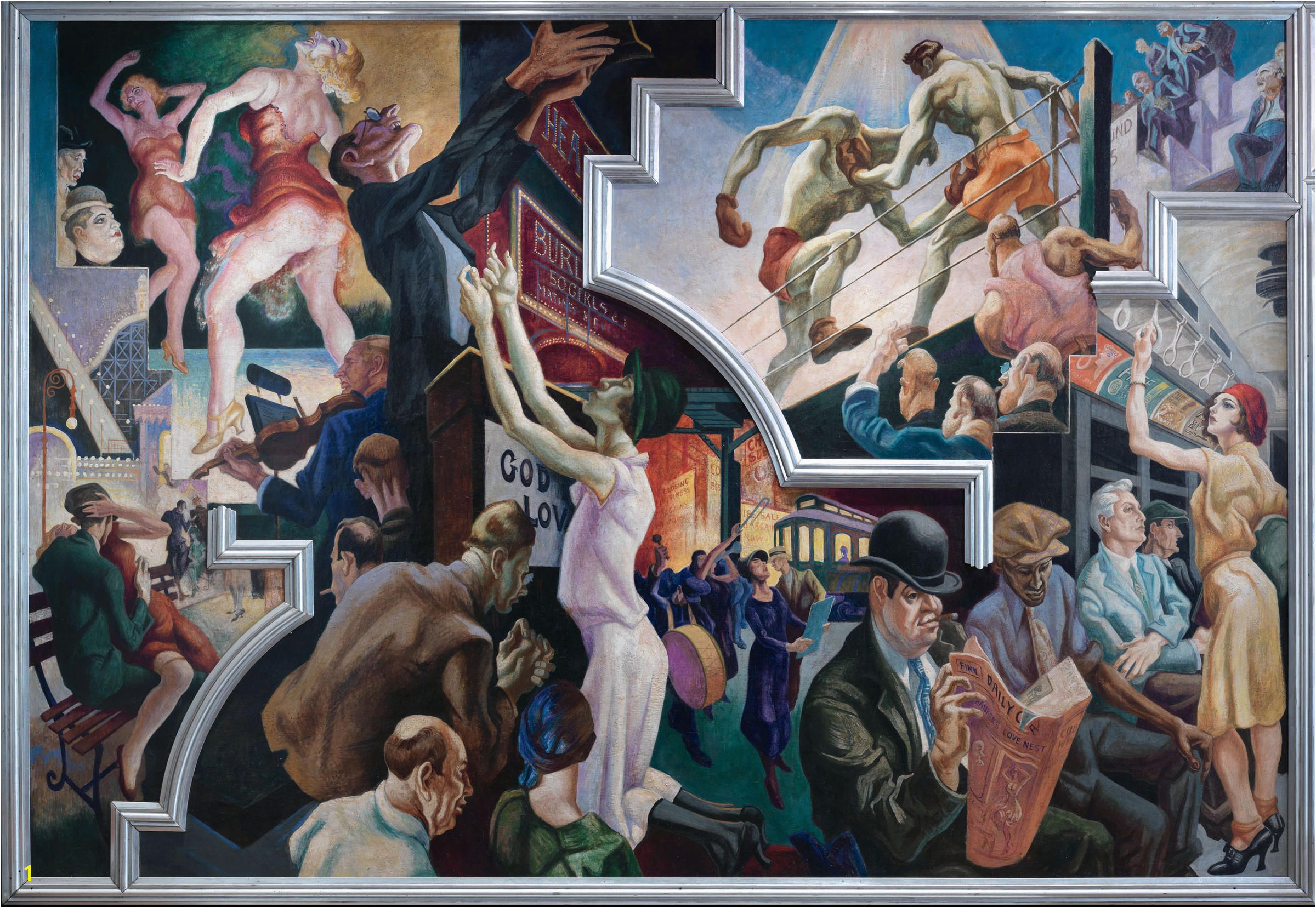 Thomas Hart Benton City Activities with Subway 1930 Tempera on linen