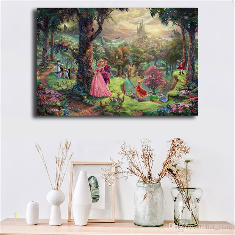 2019 Thomas Kinkade Sleeping Beauty HD Canvas Prints Wall Art Painting For Living Room Modern Home Decor Unframed Framed From Hui yang