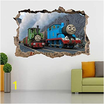 Thomas the Tank Wall Mural Amazon Thomas the Tank & Friends Smashed Wall Decal Graphic