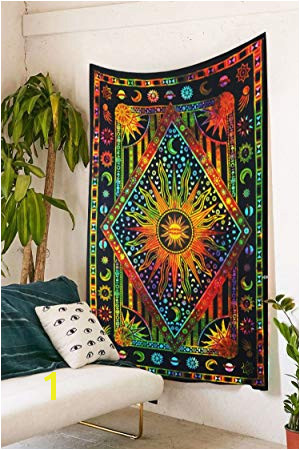 Future Handmade Mandala Multi color Sun moon tie dye twin tapestry wall tapestry hippie tapestry wall hanging mandala beach throw boho tapestries bohemian