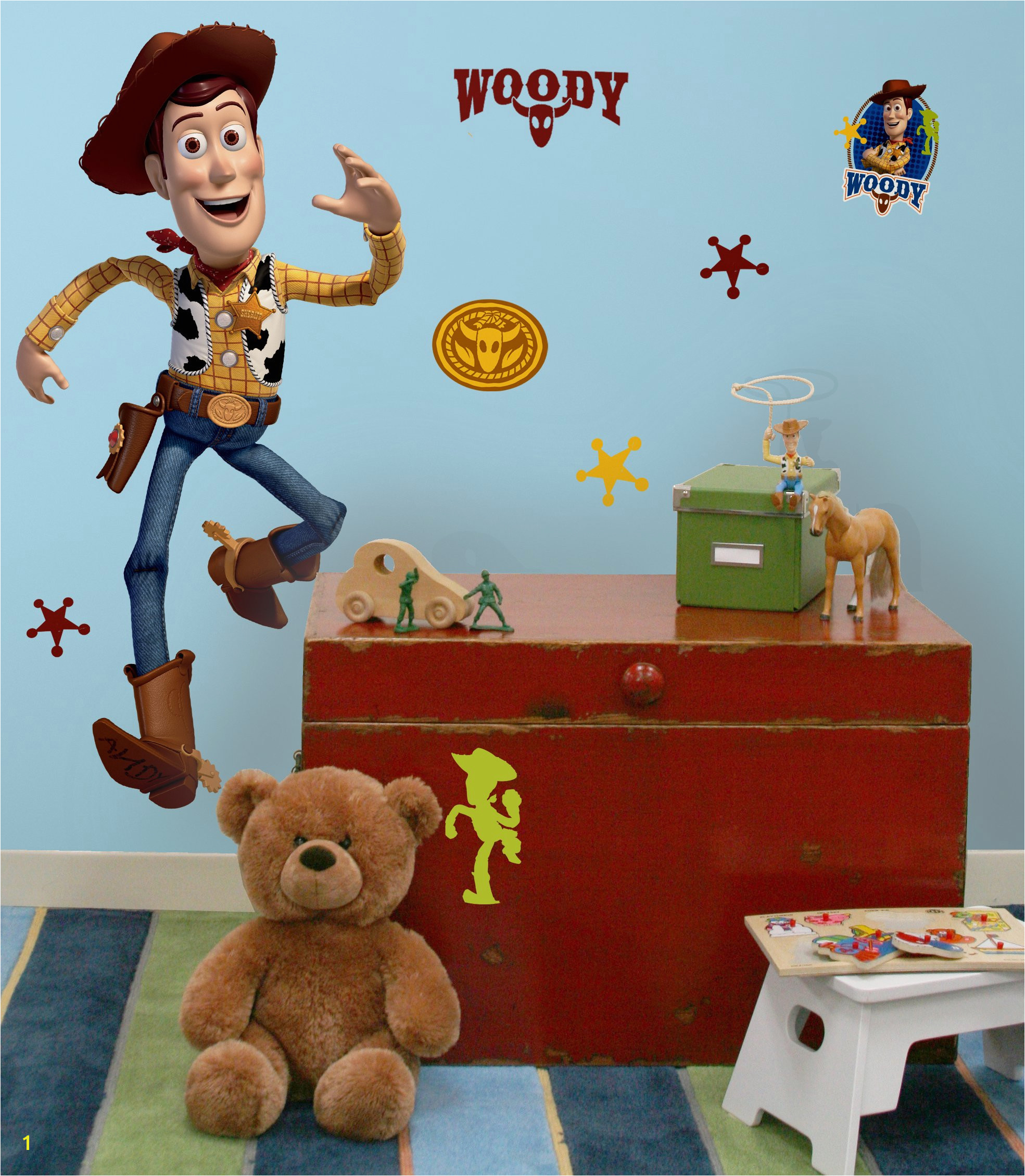 Disney "Toy Story 3" Woody Wall Decal Cutout 25"x50" Installed