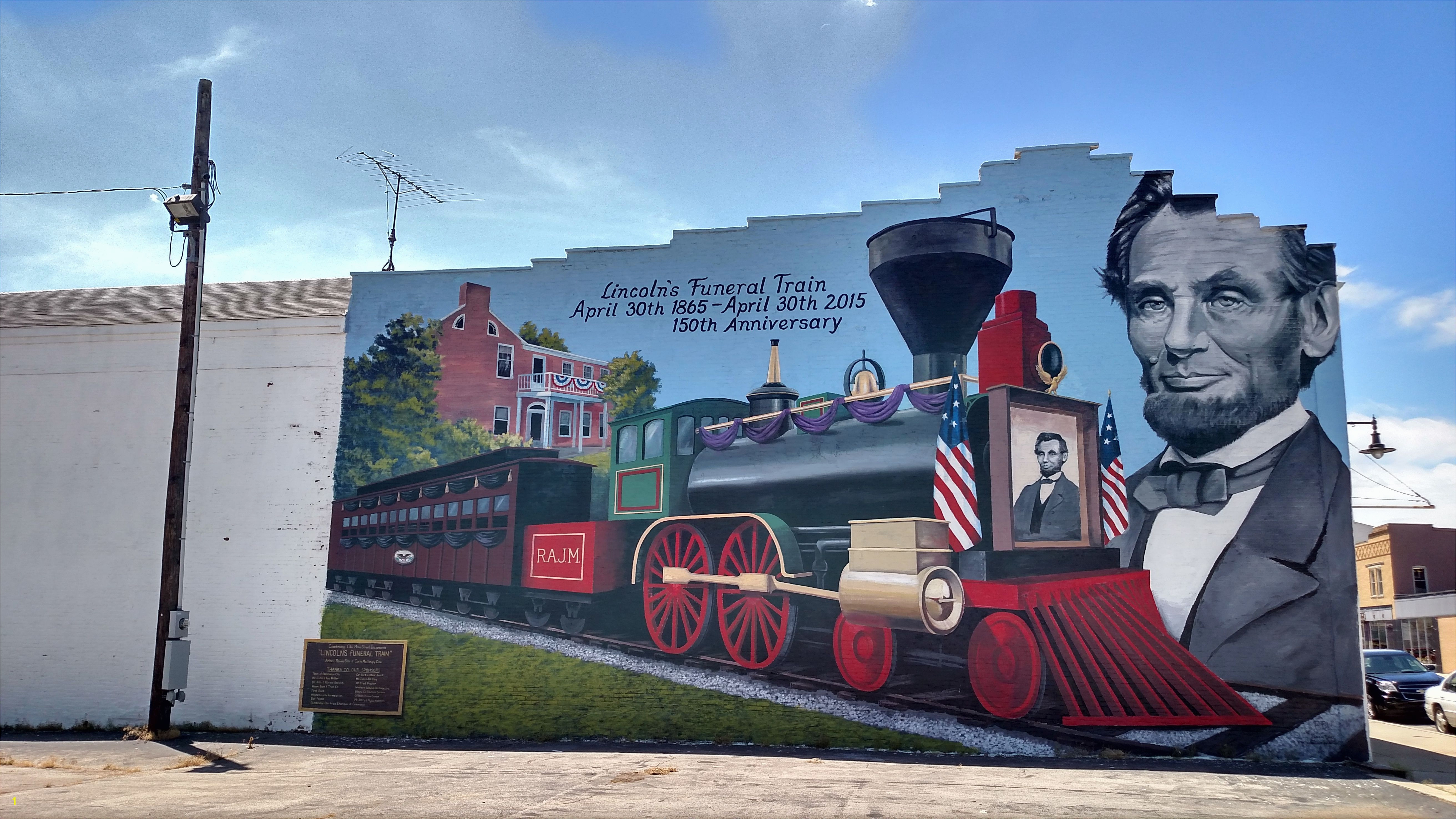 Lincoln Funeral Train Cambridge City Indiana Funeral Murals Cambridge Lincoln