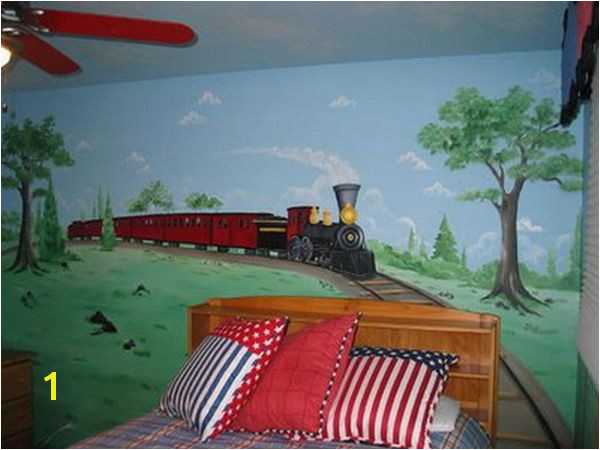 Train Murals for Walls Old Train Wall Murals Bedroom Ideas Harry S Bedroom