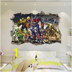 Transformer Wall Stickers Living Room Murals Kids House Wall Stickers Wall Decals