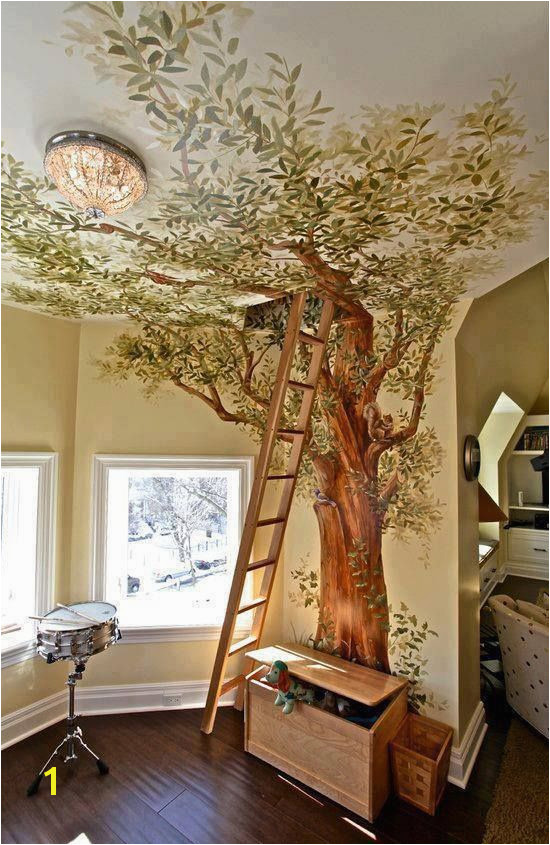 Treehouse Mural Cindy and Jorge S Work A Trompe L Oeil Tree House In A Chicago