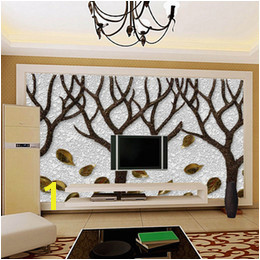 3d Room Wallpaper Custom Mural Non woven Wall Sticker Tree Trunk 3D Printed Bedroom TV Wall Painting Wallpaper for Walls