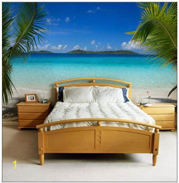 Love this tropical bedroom mural