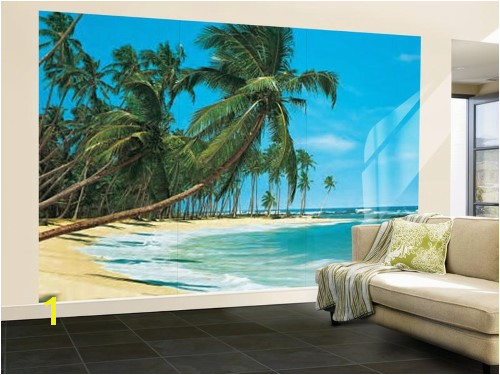 South Sea Blue Beach Landscape Wall Mural Wallpaper Mural 144 x 100in
