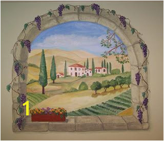 Artistic Murals Tuscan window mural