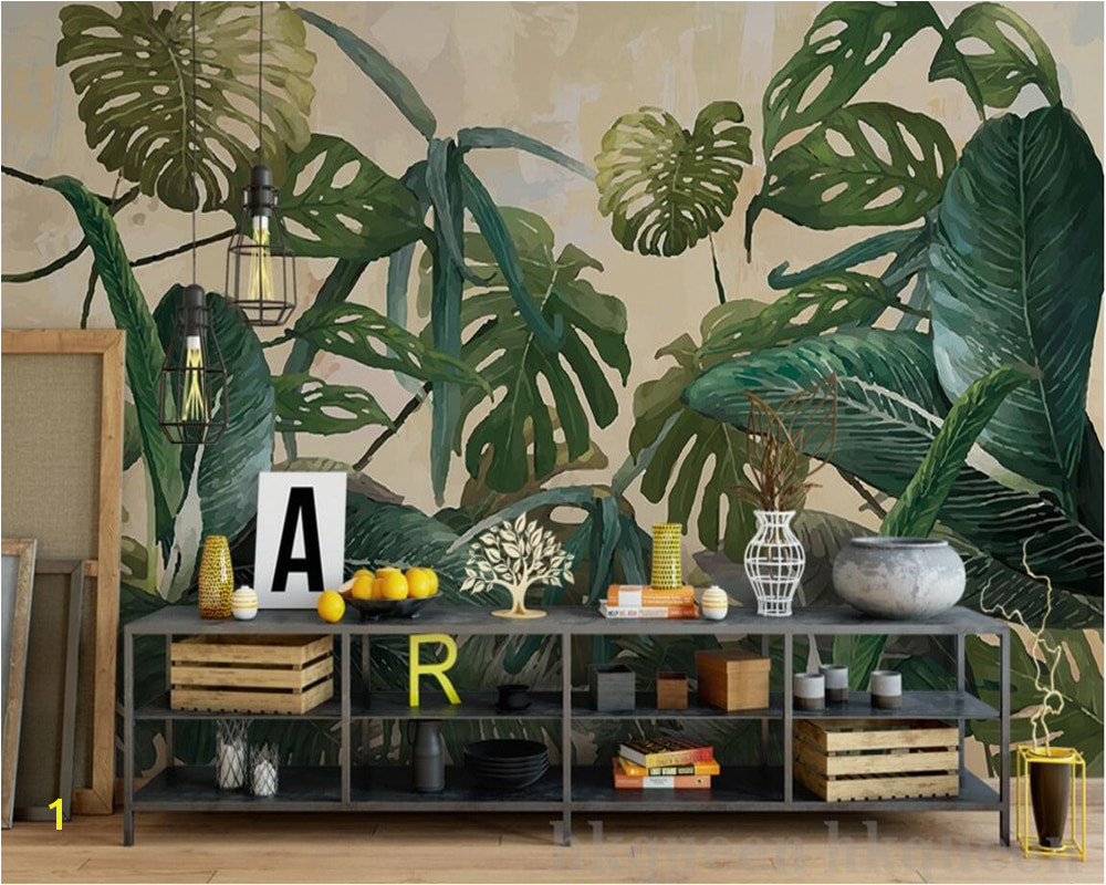 Beibehang Custom Wallpaper photo 3d wallpaper Tropical Plant Green Leaf Vineyard Mural Background Wall wallpaper for walls 3 d