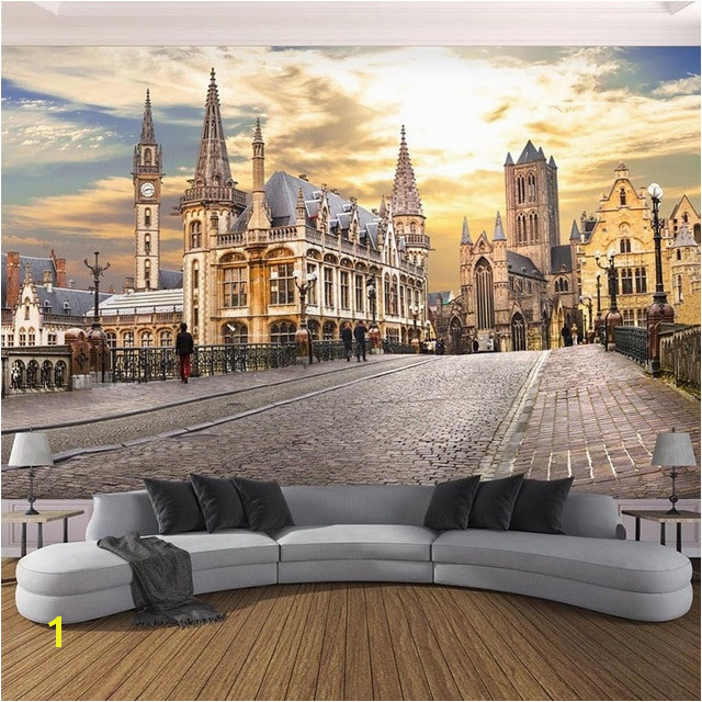 Wallpaper Custom 3D Wall Murals European City Building Landscape Wall Paper Living Room Cafe Creative Decor Papel Mural 3D