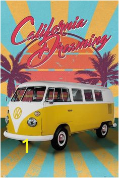 VW Camper Cali Retro Maxi Poster