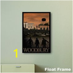 Walking Dead Woodbury Travel Print wall art by wantedbadly Floating Frame Wall Prints