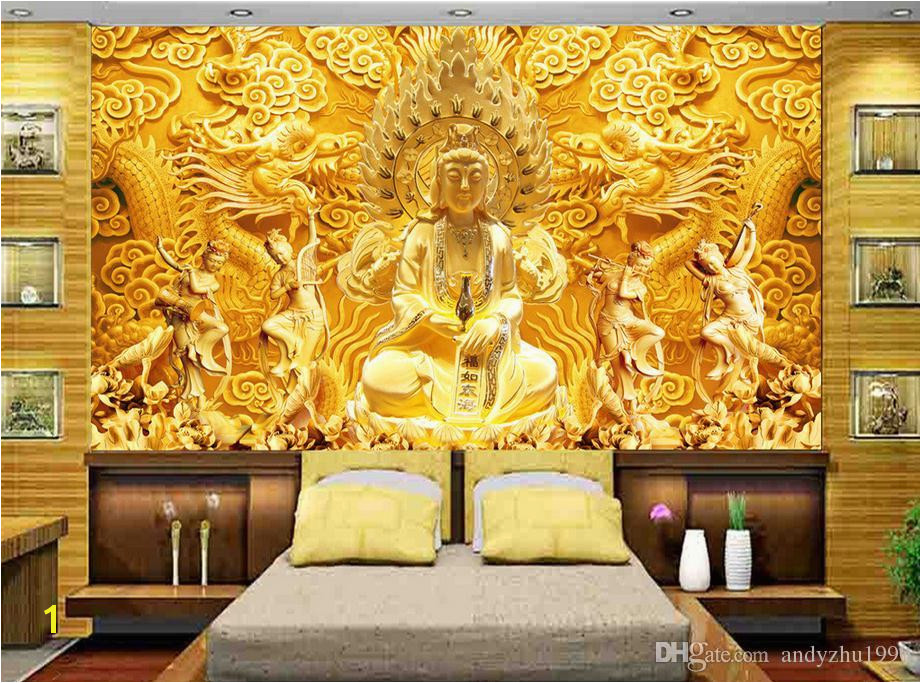 3D Wallpaper Custom 3d Wall Murals Wallpaper Mural Golden Goddess Mercy Chinese Relief 3d Living Room Wall Decor y Wallpaper y Wallpapers