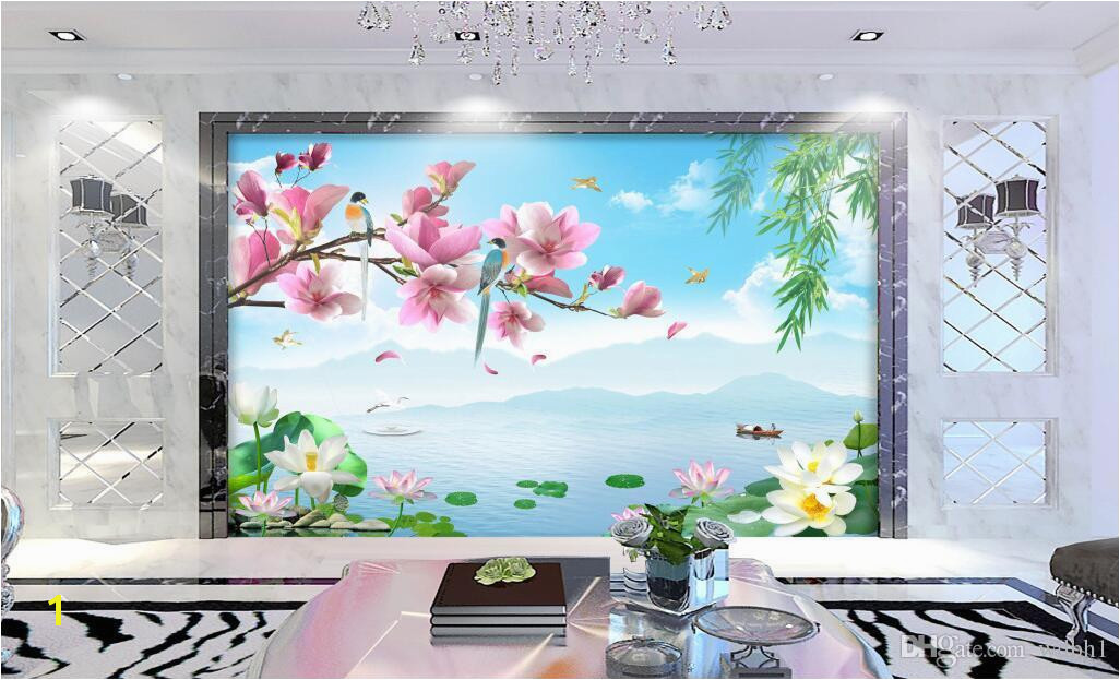 3d Wallpaper Custom Non Woven Mural Flower And Bird Rhyme Scenery Decor Painting Picture 3d Wall Muals Wall Paper For Walls 3 D Wallpapers Hd