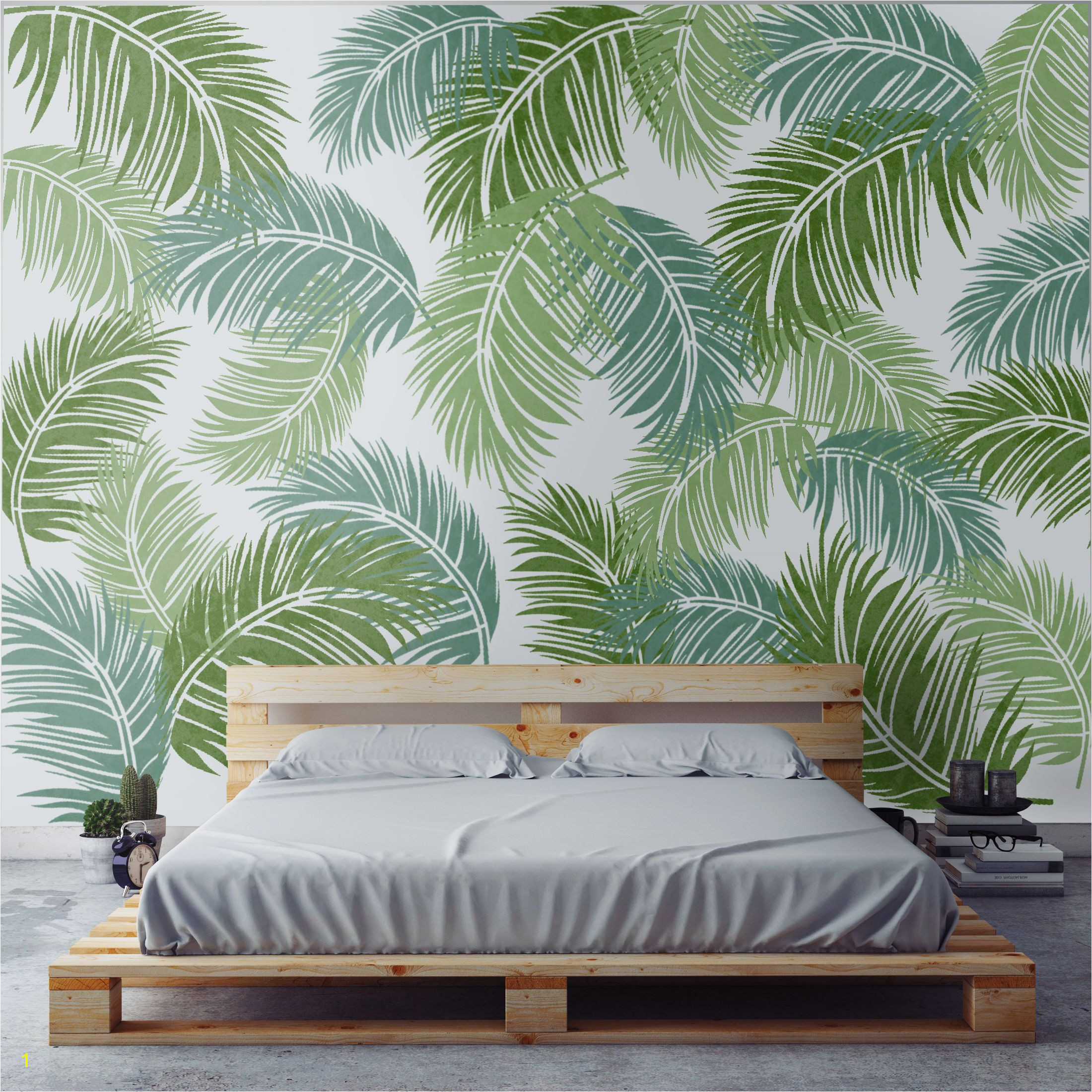 Tropical Palm Stencil Stencil Painting Leaf Stencil Stencil Diy Stencils Plant Wall