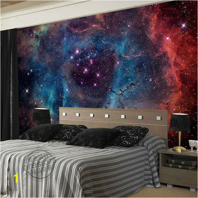 Gorgeous Galaxy Wallpaper Nebula wallpaper Custom 3D Wall Murals Children Bedroom Shop Art Wedding Room decor Starry Night