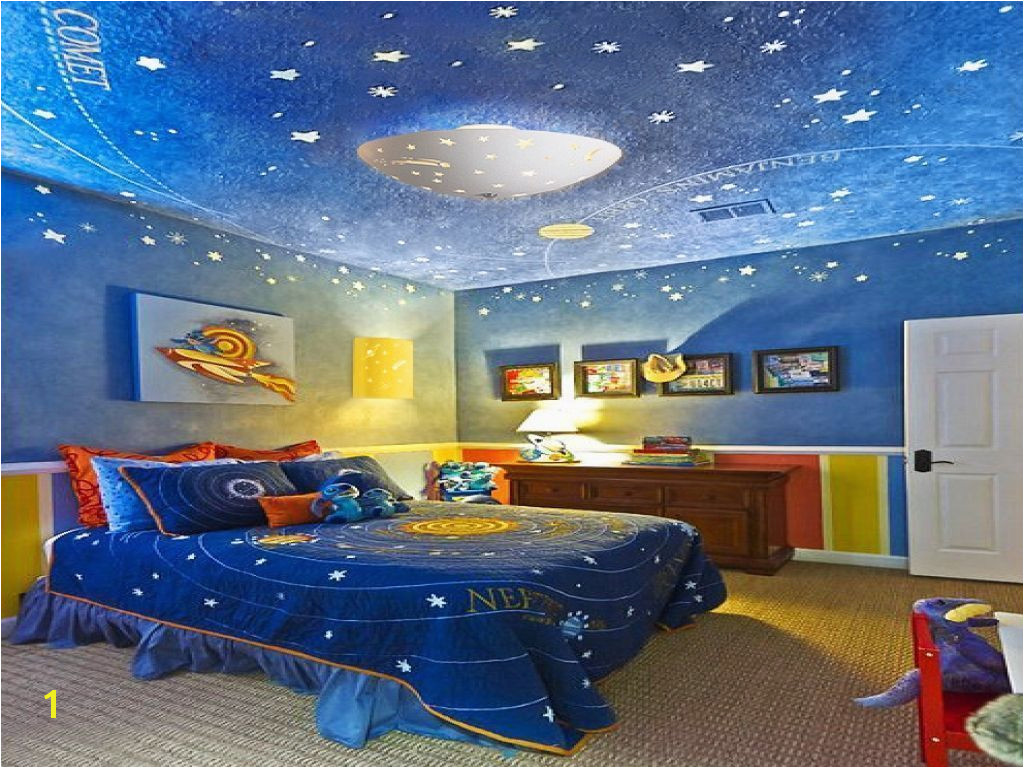 Space themed room decor ideas kids toddler teen outer galaxies