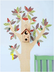 Recycled Craft Ideas – Wallpaper Tree Mural Tutorial